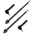 4 Piece Front Inner And Outer Tie Rod End Kit Es800403 Es80646 For Chrysler Town Country 2008 To 2013 Dodge Grand Caravan 