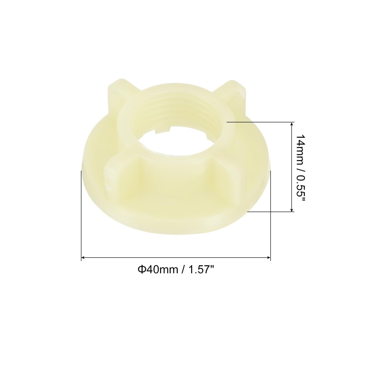1 Pcs 57 Inch O-ring Faucet Locknut Locking Nut Washer Fasteners Spacer For Plumbing Lock Female Thread Plastic White