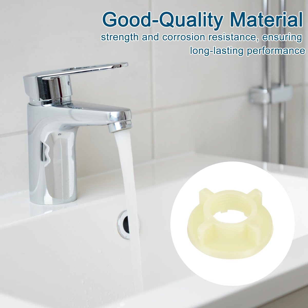 1 Pcs 57 Inch O-ring Faucet Locknut Locking Nut Washer Fasteners Spacer For Plumbing Lock Female Thread Plastic White