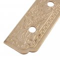 1 Pair Of Brass Chinese Antique Pure Copper Straight Door Handle Lock W Lock Pin