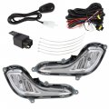Labwork 1 Pair Fog Lights Replacement For 2012-2016 Hyundai Accent 4 Door Hatchback Clear Lens With Bulbs Harness Switch Kit