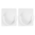 2 Pack Shower Rod Holder 1 61 Inch Adhesive Curtain No Drilling Holders For Bathroom Bedroom White Rod Not Included 