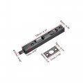 Uxcell Flush Bolt 6-inch Stainless Steel Security Door Guard Lever Action Latch Slide Lock 2 Pcs Black