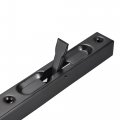Uxcell Flush Bolt 6-inch Stainless Steel Security Door Guard Lever Action Latch Slide Lock 2 Pcs Black