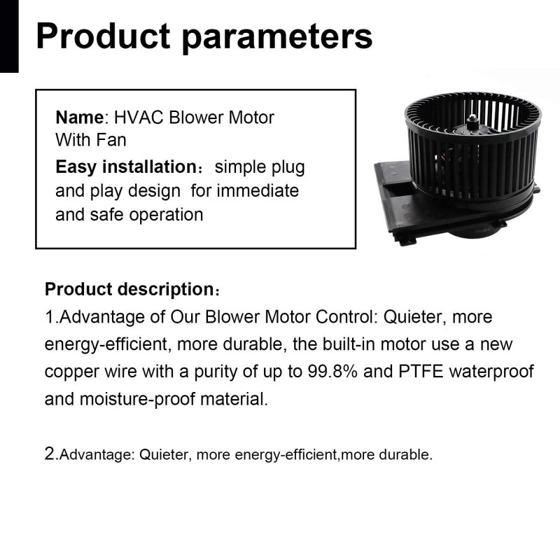 Ac Heater Blower Motor Fan Assembly For Volkswagen Beetle Gti Golf Jetta 1998 To 2010 Porsche Boxster Cayman 911 Quattro 2000