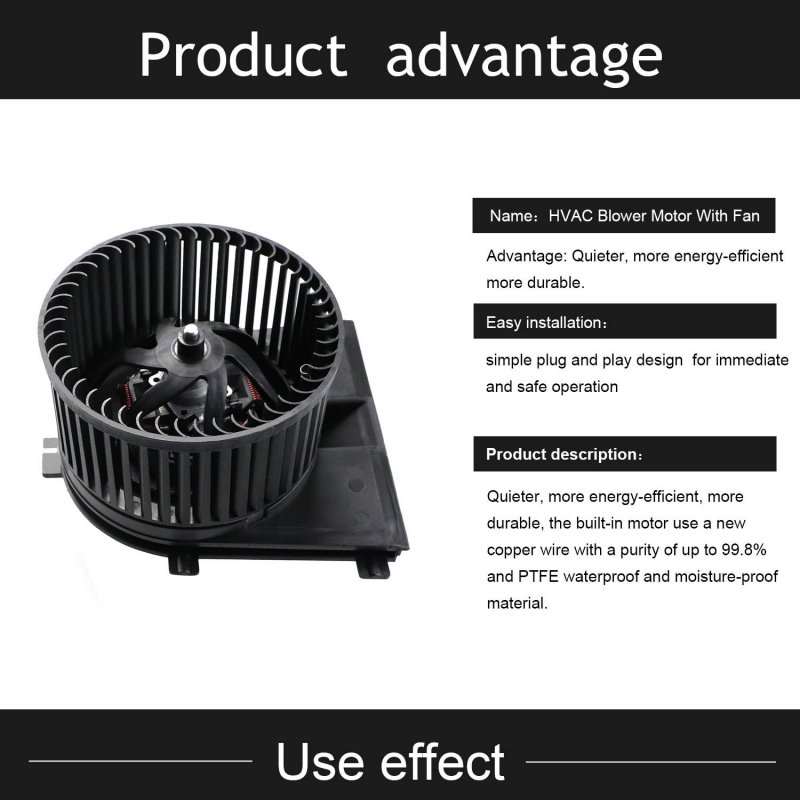 Ac Heater Blower Motor Fan Assembly For Volkswagen Beetle Gti Golf Jetta 1998 To 2010 Porsche Boxster Cayman 911 Quattro 2000