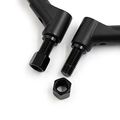 Uxcell 2pcs Black Square Shaped 10mm Thread Diameter Rearview Mirror For Motorcycle