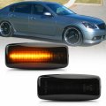 Nslumo Sequential Led Side Marker Lights For 2006 2007 Infiniti M35 M45 Smoked Lens Amber Front Fender Turn Signal Repeater
