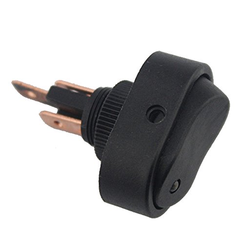 Esupport 12v 30a Car Auto Vehicle Green Led Light Push Button Rocker Toggle Switch On Off Spst 3 Pin Control Pack Of 5