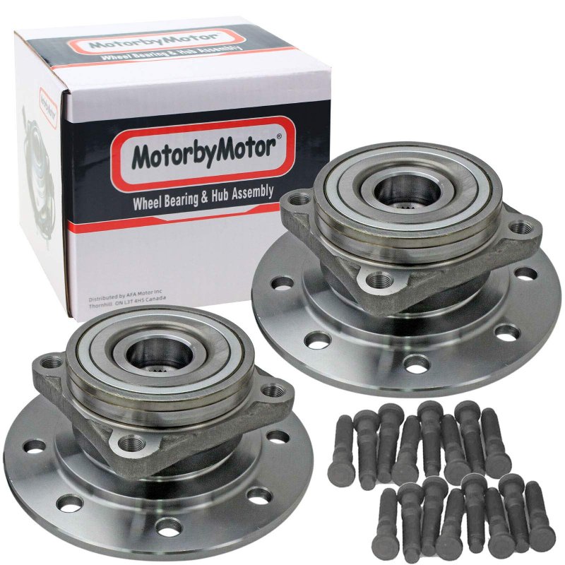 Motorbymotor 515070 Front Wheel Bearing And Hub Assembly With 8 Lugs Fits For 1994-1999 Dodge Ram 3500 -2pc Set
