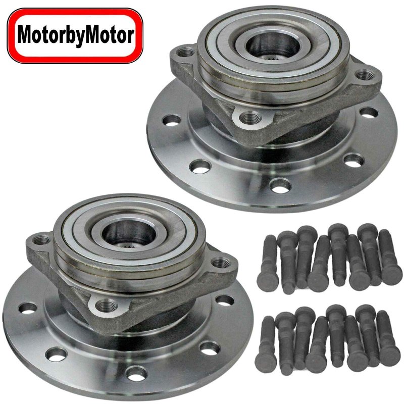 Motorbymotor 515070 Front Wheel Bearing And Hub Assembly With 8 Lugs Fits For 1994-1999 Dodge Ram 3500 -2pc Set