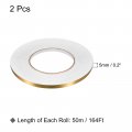 Uxcell 2pcs 0 2 Inchx164 Ft Foil Self Adhesive Tile Sticker Decoration Gap Sealing Tape Strip Waterproof Self-adhesive Floor