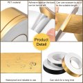 Uxcell 2pcs 0 2 Inchx164 Ft Foil Self Adhesive Tile Sticker Decoration Gap Sealing Tape Strip Waterproof Self-adhesive Floor