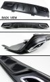 Black Shark Fin Rear Bumper Diffuser W Decorative Exhaust Tip Compatible With 2016-2018 Honda Civic 4 Door Sedan