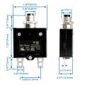 Baomain 20a Circuit Breaker Thermal Overload Protector S22 Series 125 250vac 65vdc Manual Reset Breakers Black Ul Ce Listed
