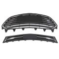 Black Front Bumper Upper And Lower Grille Replacement For 2017-2020 Trax Sport Utility 4-door 94532311 42537706