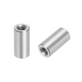 10pcs M4 Round Connector Nuts 304 Stainless Steel Coupling 8mm 0 31 Length Sleeve Rod Bar Stud Nut For Bracket M4x8x6mm 