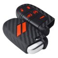 Carbon Silicone Key Fob Cover For Dodge Charger Challenger Srt Hornet Rt Dart Durango Journey 5 Button Remote Keyless Case
