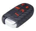 Carbon Silicone Key Fob Cover For Dodge Charger Challenger Srt Hornet Rt Dart Durango Journey 5 Button Remote Keyless Case