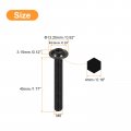 Uxcell Flanged Button Head Socket Cap Screws 15pcs M6x45mm 304 Stainless Steel Black Oxide Drive Fasteners Bolts Fully Thread