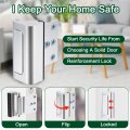 Uxcell 4 Pack Home Security Door Lock Reinforcement 3 Inch Stop Withstand 800lbs Front Kick In Protector For Inward Swinging