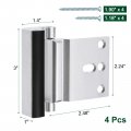 Uxcell 4 Pack Home Security Door Lock Reinforcement 3 Inch Stop Withstand 800lbs Front Kick In Protector For Inward Swinging