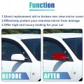 Front Right View Mirror Cover Trim Exterior Rear Shell Fit For Mazda 3 Axela M3 2017-2019 Abs Red 1 Pcs