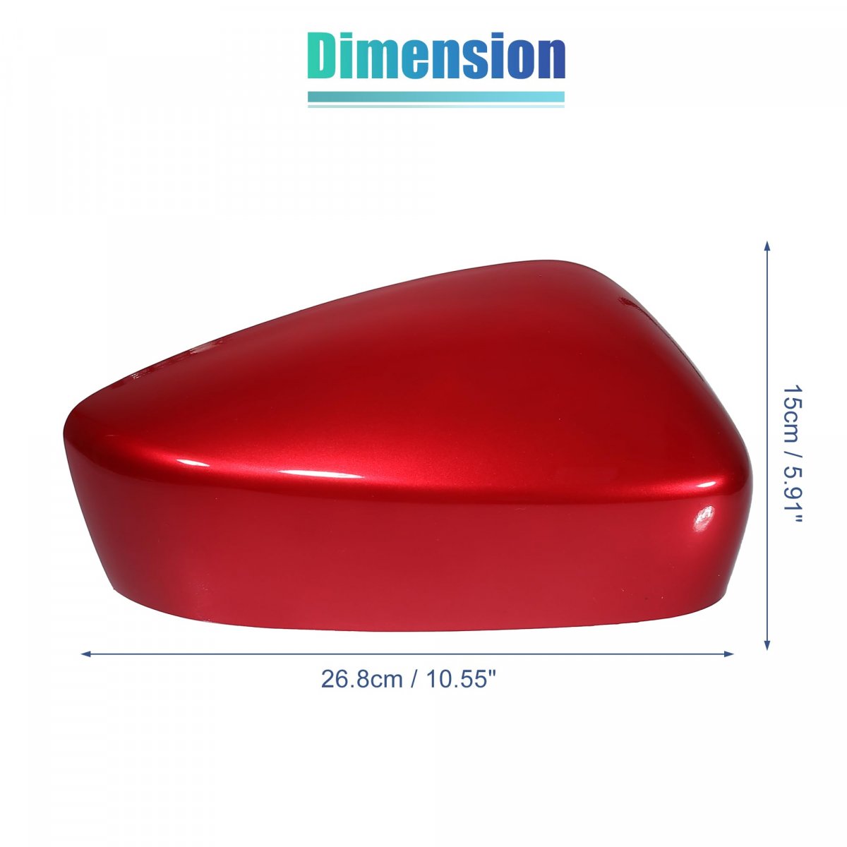 Front Right View Mirror Cover Trim Exterior Rear Shell Fit For Mazda 3 Axela M3 2017-2019 Abs Red 1 Pcs