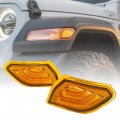 True Mods Led Turn Signal Marker Light For Jeep 2018 Plus Wrangler Jl Gladiator Jt Amber Lens Plug N Play Ip67 Waterproof 