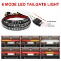 Led Tailgate Light Strip 60 Inch 432pcs Flexible Triple Row Bar No Need Drill Install Turn Signal Brake Reverse Tail Lights For