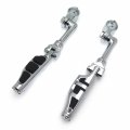 Smt-chrome Long Angled Adjustable Peg Mounting Kit Flat End Footpeg Compatible With V-star Roadstar Suzuki Boulevard 1-1 4 Inch