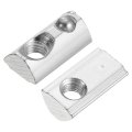 Roll-in Spring M6 T Nut Roll Ball Elastic Nuts For 3030 Series Aluminum Extrusion Profile Suitable With 8mm Groove Depth Pack 