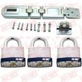 Nuset 7-1 2 Double-hing Hasp With Three Laminated Steel Padlock Same Key 