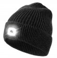 Wmcaps Unisex Led Beanie With Light Usb Rechargeable Headlamp Hat Winter Warm Knitted For Men Him Dad Husband Father Slategrey 