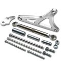 Passenger Side Engine Alternator Bracket With Adjuster Tensioner Rod Compatible Ford 5 8l 1982-1992 Aluminum