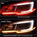 Red Amber Led Strip Light 2pcs 23 Inches 114 Pcs Chip Dual Color Waterproof Car Flexible Driving Switchback Headlight And Turn