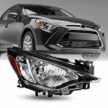 Akkon Fits 2016-2020 Toyota Yaris 2016 Scion Ia Black Headlight Headlamp Passenger Right Replacement 2017 2018 2019 