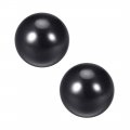 A 2pcs Thermoset Ball Knob M10 Female Threaded Machine Handle 32mm Diameter Smooth Rim Black 