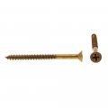 Prime-line Wood Screw Flat Head Phillips 8 X 2 In Solid Brass Pack Of 50