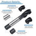 Spiral Flute Thread Taps M16 X 2 H2 Metric Machine Threading Tap Bit Nitrided Coated Screw Tapping Repair Tool M2 High-speed