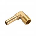 Uxcell Brass Barb Hose Fitting 90 Degree Elbow 8mm Barbed To 1 4 Pt Male Pipe Adapter Connector 2pcs