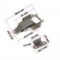 Flyshop 4 Set 56mm Length Compression Spring Loaded Straight Loop Catches Iron Toggle Latch