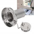 Oukens 1-1 2 38mm Boat Gas Fuel Diesel Water Waste Deck Fill Filler With Keyless Cap Marine Mirror- Polished 316 Stainless