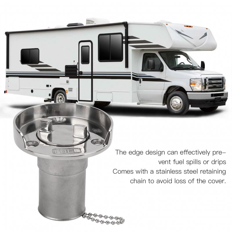 Oukens 1-1 2 38mm Boat Gas Fuel Diesel Water Waste Deck Fill Filler With Keyless Cap Marine Mirror- Polished 316 Stainless