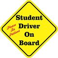 4 5in X Student Driver On Board Please Be Patient Magnet Business Sign Vinyl Magnets Signs By Stickertalk 