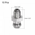 Uxcell 201 Stainless Steel Straight Grease Fitting M6 X 1mm Thread Hydraulic Accessories 10pcs