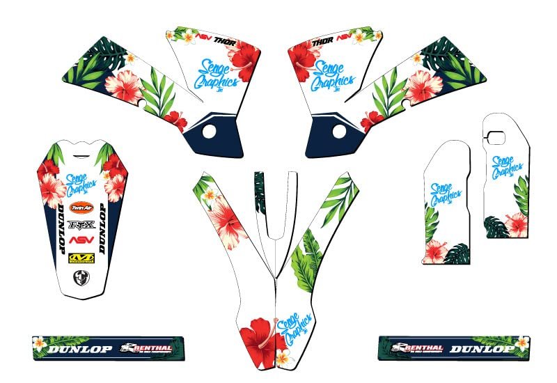 2003 Exc Tropic White Senge Graphics Base Kit For Ktm