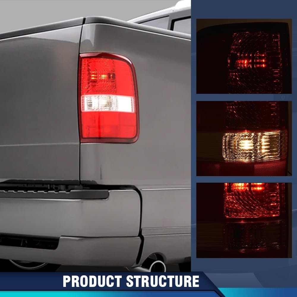 Tail Lights For Ford F150 Lariat Xl New Body Style 2004 Fit King Ranch 2005-2006 Rear Light Lamp Assembly Right Passenger Side