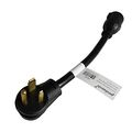6-50p Male To L6-30r Female Adapter Cord 30 Amp 250v Welder Power Cable 1 Ft Black 10awg Copper Wire Model 691821 