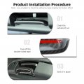 Cherocar For Center Console Armrest Switch Cover Trim Sticker Internal Accessories 2018-2022 Dodge Ram Carbon Fiber